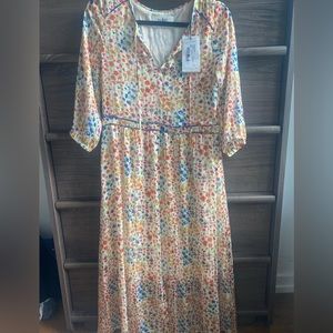 NWT - BA&SH Floral Reese Boho Maxi Dress - Size T-0 (XS/US 2)